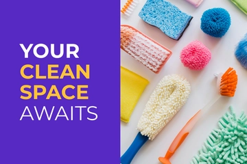 Free Plain Cleaning Service Postcard Template to Edit Online