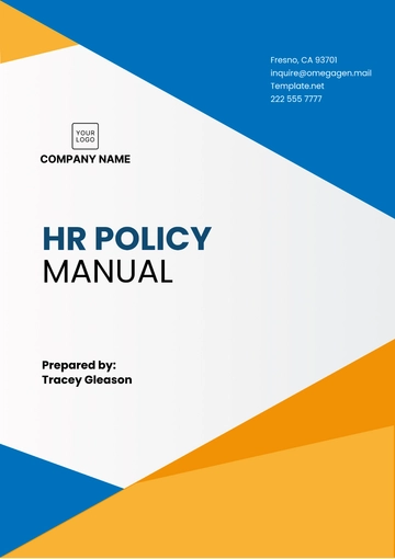 Free HR Policy Manual Template to Edit Online