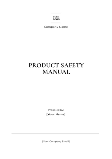 Free Product Safety Manual Template to Edit Online