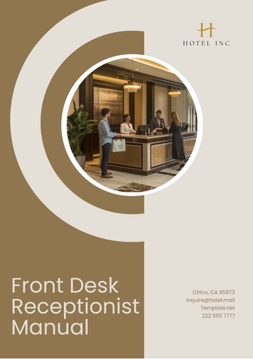 Free Front Desk Receptionist Manual Template to Edit Online