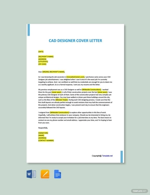 CAD Designer Cover Letter