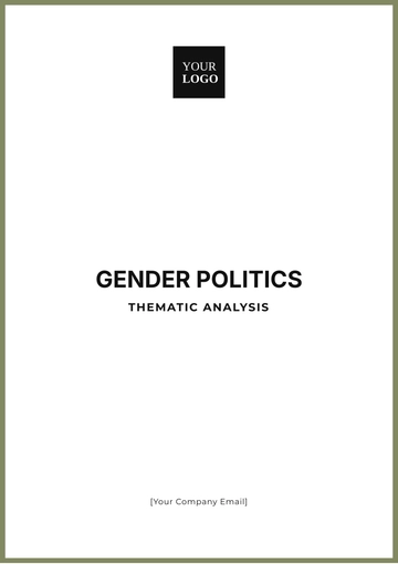 Free Gender Politics Thematic Analysis Template to Edit Online