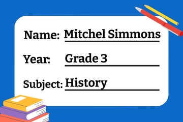 Free Colorful School Name Label Template to Edit Online