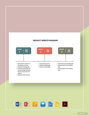 Product Website Roadmap Template