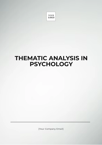 Free Thematic Analysis in Psychology Template to Edit Online