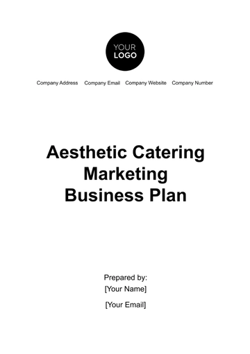 Free Aesthetic Catering Marketing Business Plan Template to Edit Online