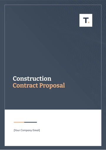 Free Construction Contract Proposal Template to Edit Online