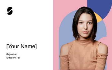 Free Commercial Event Horizontal ID Card Template to Edit Online