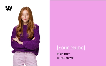 Free Creative Designer Horizontal ID Card Template to Edit Online