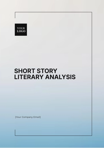 Free Short Story Literary Analysis Template to Edit Online