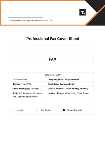 Free Professional Fax Cover Sheet Template to Edit Online