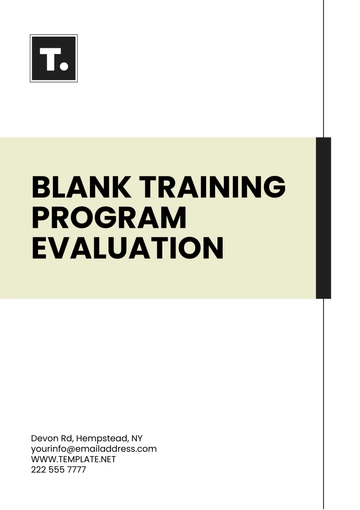 Free Blank Training Program Evaluation Template to Edit Online