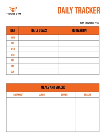Free Gym Daily Planner Template to Edit Online