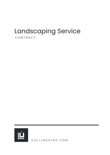 Free Landscaping Service Contract Template to Edit Online