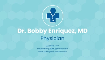 Free Modern Doctor Business Card Template to Edit Online