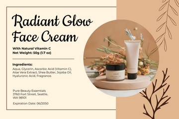 Free Aesthetic Cosmetic Label Template to Edit Online
