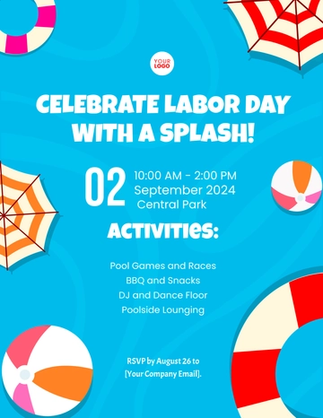 Free Labor Day Pool Party Flyer Template to Edit Online