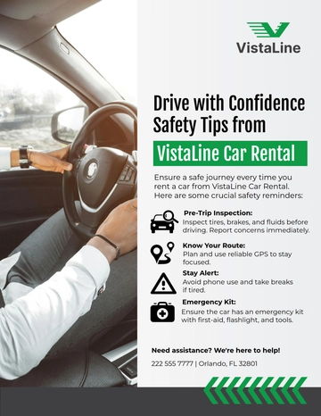 Free Car Rental Safety Flyer Template to Edit Online