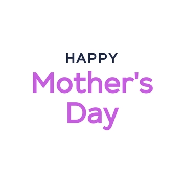 Free Minimalist Happy Mother's Day Text to Edit Online