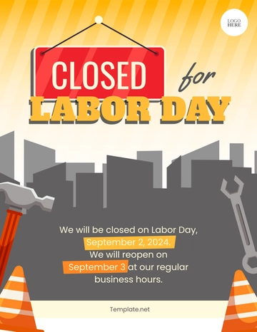 Free Labor Day Closed Flyer Template to Edit Online