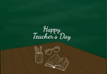Free Teachers Day Card Background Template to Edit Online