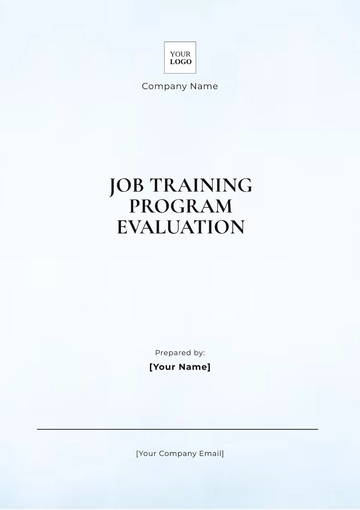 Free Job Training Program Evaluation Template to Edit Online