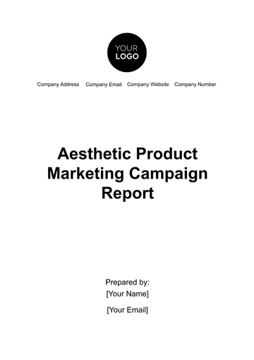 Free Aesthetic Product Marketing Campaign Report Template to Edit Online