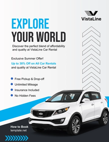 Free Car Rental Seasonal Offer Flyer Template to Edit Online
