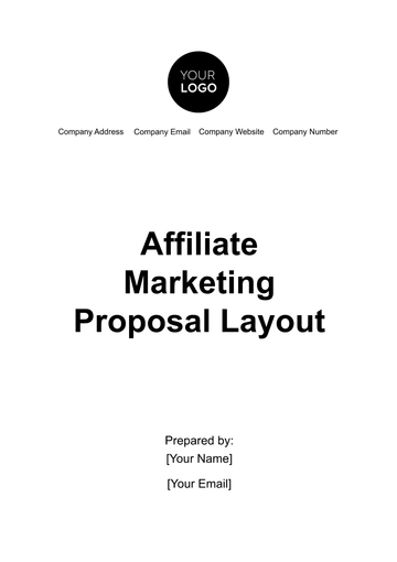 Free Affiliate Marketing Proposal Layout Template to Edit Online