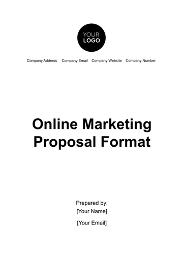 Free Online Marketing Proposal Format Template to Edit Online