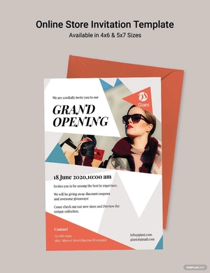 Online Store Invitation Template