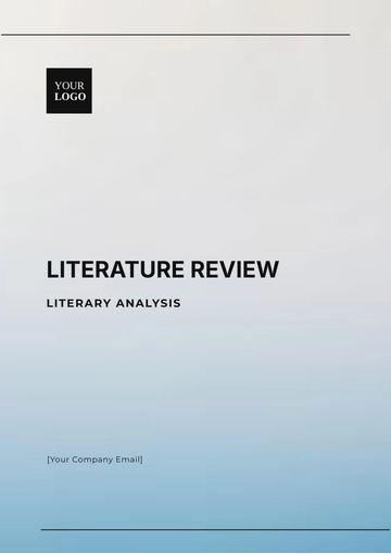 Free Literature Review Literary Analysis Template to Edit Online