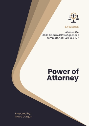 Free Power of Attorney Template to Edit Online
