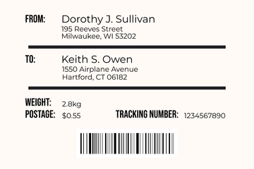 Free Basic Mail Label Template to Edit Online