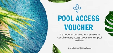 Free Pool Voucher Design Template to Edit Online