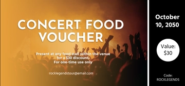 Free Concert Background Voucher Template to Edit Online