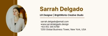 Free Minimalist Monogram Email Signature Template to Edit Online