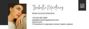 Free Elegant Email Signature Template to Edit Online