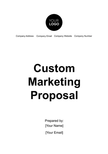 Free Custom Marketing Proposal Template to Edit Online