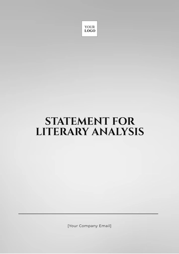 Free Statement for Literary Analysis Template to Edit Online