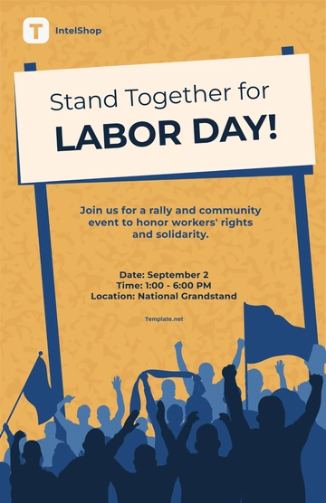 Free Labor Day Union Poster Template to Edit Online