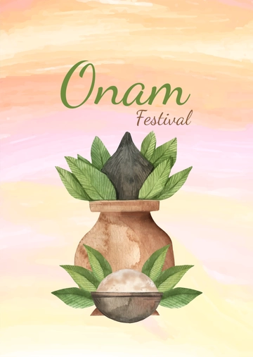 Free Onam Oil Pastel Drawing Template to Edit Online