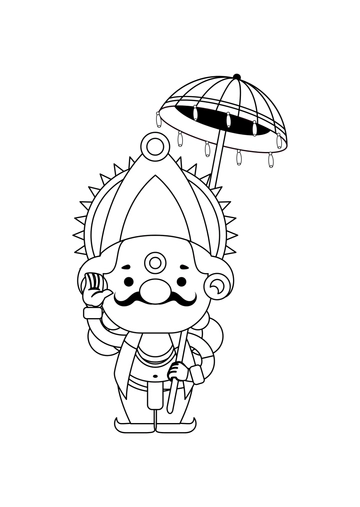 Free Onam Cartoon Drawing Template to Edit Online