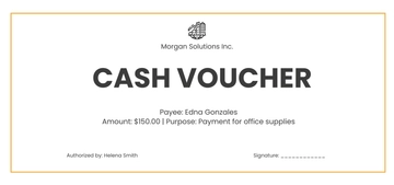 Free Professional Cash Voucher Template to Edit Online