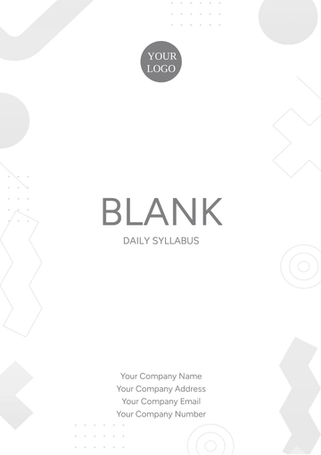 Free Blank Daily Syllabus Template to Edit Online