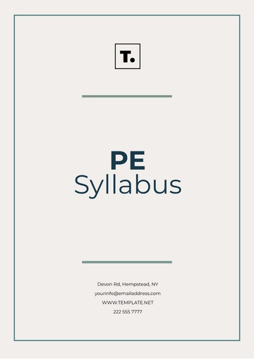 Free PE Syllabus Template to Edit Online