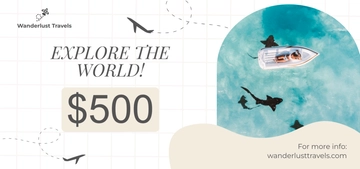 Free Creative Travel Voucher Template to Edit Online