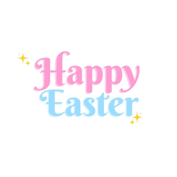 Free Sparkling Happy Easter Text to Edit Online