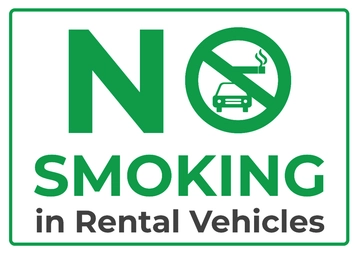 Free Car Rental Warning Signage Template to Edit Online