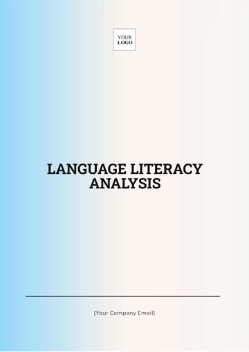 Free Language Literary Analysis Template to Edit Online